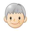 Older Person Emoji with Light Skin Tone, Samsung style