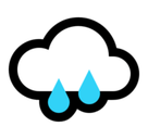 Cloud with Rain Emoji, Microsoft style