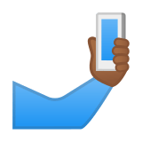 Selfie Emoji with Medium-Dark Skin Tone, Google style