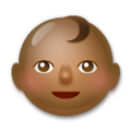 Baby Emoji with Medium-Dark Skin Tone, LG style