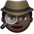 Detective Emoji with Dark Skin Tone, LG style