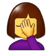 Woman Facepalming Emoji, Samsung style