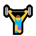 Weight Lifter Emoji / Person Lifting Weights Emoji, Microsoft style