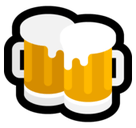 Clinking Beer Mugs Emoji, Microsoft style