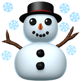 Snowman Emoji, Apple style