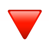 Red Triangle Pointed Down Emoji, Apple style