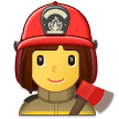 Woman Firefighter Emoji, Samsung style