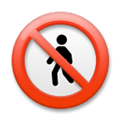 No Pedestrians Emoji, LG style