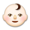 Baby Emoji with Light Skin Tone, LG style