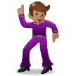 Man Dancing Emoji with Medium Skin Tone, Samsung style