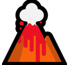 Volcano Emoji, Microsoft style
