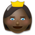 Princess Emoji with Dark Skin Tone, LG style