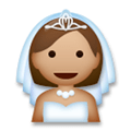 Bride with Veil Emoji with Medium Skin Tone, LG style