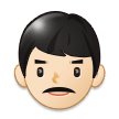 Man Emoji with Light Skin Tone, Samsung style
