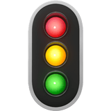 Vertical Traffic Light Emoji, Apple style