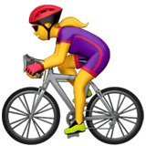 Woman Biking Emoji, Apple style