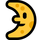First Quarter Moon Face Emoji, Microsoft style