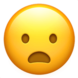 Frowning Face with Open Mouth Emoji, Apple style