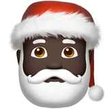 Santa Claus Emoji with Dark Skin Tone, Apple style