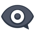 Eye in Speech Bubble Emoji, Facebook style