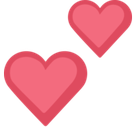 Two Hearts Emoji, Facebook style