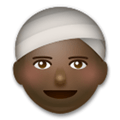 Person Wearing Turban Emoji with Dark Skin Tone, LG style