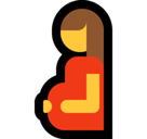 Pregnant Woman Emoji, Microsoft style