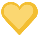 Yellow Heart Emoji, Facebook style
