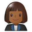 Woman Office Worker Emoji with Medium-Dark Skin Tone, Samsung style