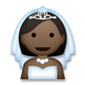 Bride with Veil Emoji with Dark Skin Tone, LG style