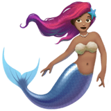 Mermaid Emoji with Medium Skin Tone, Apple style