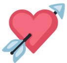 Heart with Arrow Emoji, Facebook style