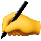 Writing Hand Emoji, Apple style