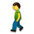 Person Walking Emoji, LG style