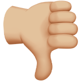 Thumbs Down Emoji with Medium-Light Skin Tone, Apple style