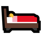 Person in Bed Emoji, Microsoft style