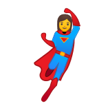 Woman Superhero Emoji, Google style