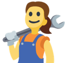 Woman Mechanic Emoji, Facebook style