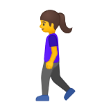 Woman Walking Emoji, Google style