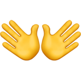 Open Hands Emoji, Apple style