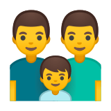 Family: Man, Man, Boy Emoji, Google style