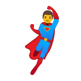 Man Superhero Emoji, Google style