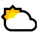 Sun Behind Cloud Emoji, Microsoft style