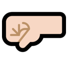 Left-Facing Fist Emoji with Light Skin Tone, Microsoft style