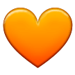Orange Heart Emoji, Samsung style