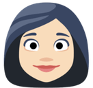 Woman Emoji with Light Skin Tone, Facebook style