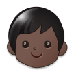Child Emoji with Dark Skin Tone, Samsung style