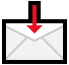 Envelope with Arrow Emoji, Microsoft style