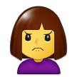 Woman Frowning Emoji, Samsung style