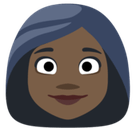 Woman Emoji with Dark Skin Tone, Facebook style
